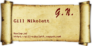 Gill Nikolett névjegykártya