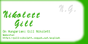 nikolett gill business card